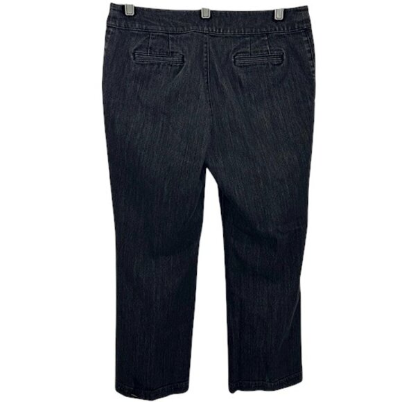 Chico's Platinum Denim Trouser Jeans Size 2.5 (14) Black - Picture 2 of 13